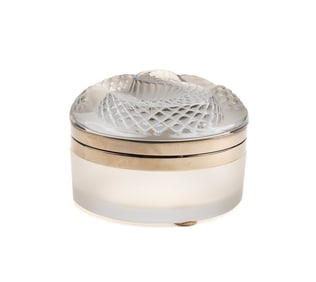 LALIQUE 'SERPENT' COLORLESS CRYSTAL DRESSER BOX