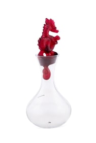 LALIQUE 'TIANLONG' CRYSTAL WINE DECANTER