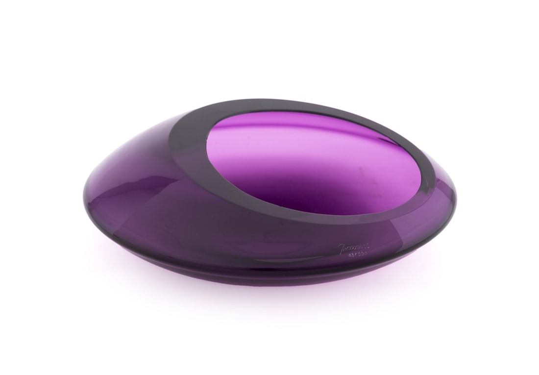 BACCARAT, LIMITED ED. MODERN PURPLE BOWL, 43/500 (1 of 8)
