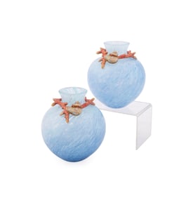 JAY STRONGWATER, PAIR OF GROTTO CORAL VASES