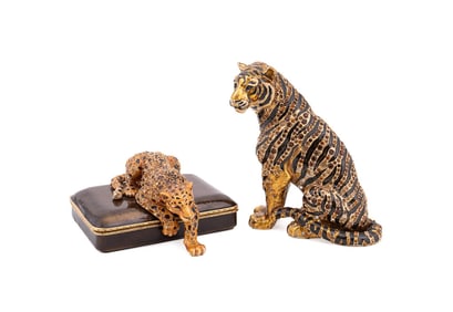 JAY STRONGWATER, 'PARKER' TIGER AND LEOPARD BOX