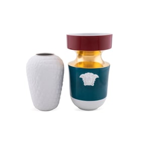 VERSACE FOR ROSENTHAL, TWO LIMITED EDITION VASES