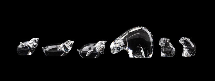 STEUBEN, ASSORTMENT OF SIX ARCTIC ANIMAL FIGURES