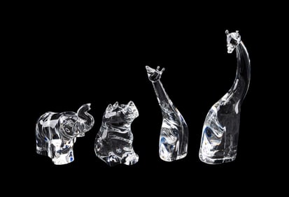 STEUBEN, COLLECTION OF FOUR AFRICAN ANIMALS