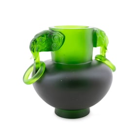 LIULI GONGFANG, LARGE PATE DE VERRE VASE, 6/39