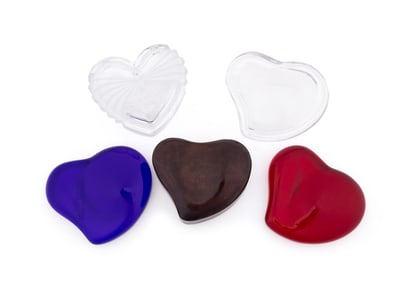 FIVE HEART DESK ITEMS, MAINLY TIFFANY & CO.