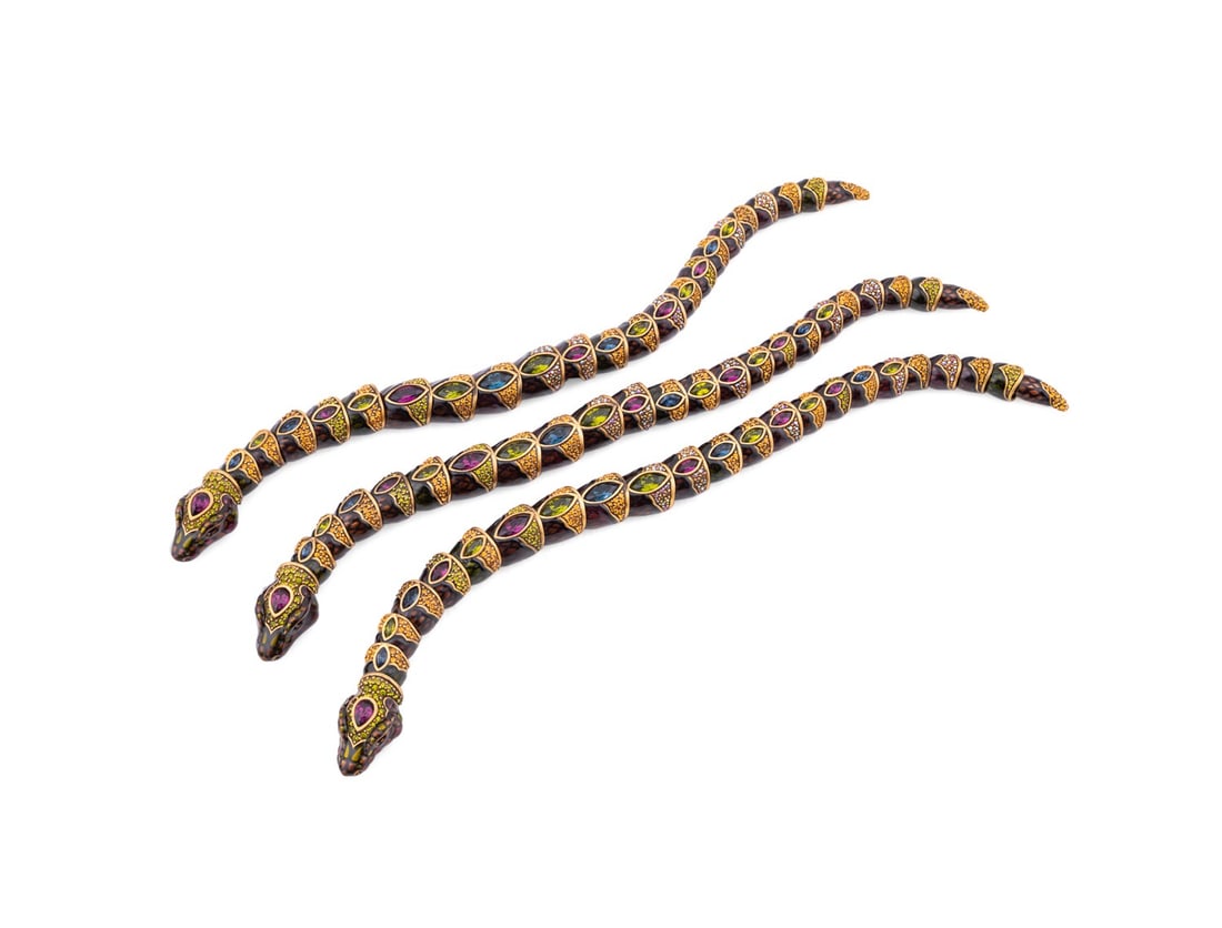 JAY STRONGWATER, 3 'SALAZAR' ARTICULATED SNAKES (1 of 8)