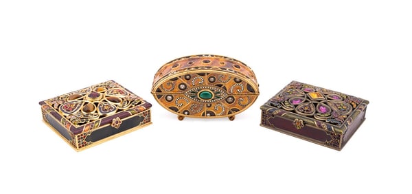 JAY STRONGWATER, GROUP OF THREE TRINKET BOXES