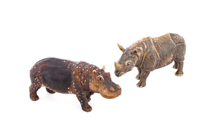 JAY STRONGWATER, HIPPOPOTAMUS AND RHINOCEROS