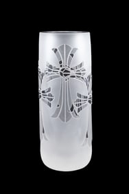 CHROME HEARTS FROSTED COLORLESS CRYSTAL VASE