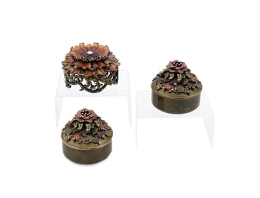 JAY STRONGWATER, TWO BOXES & A TABLE ORNAMENT