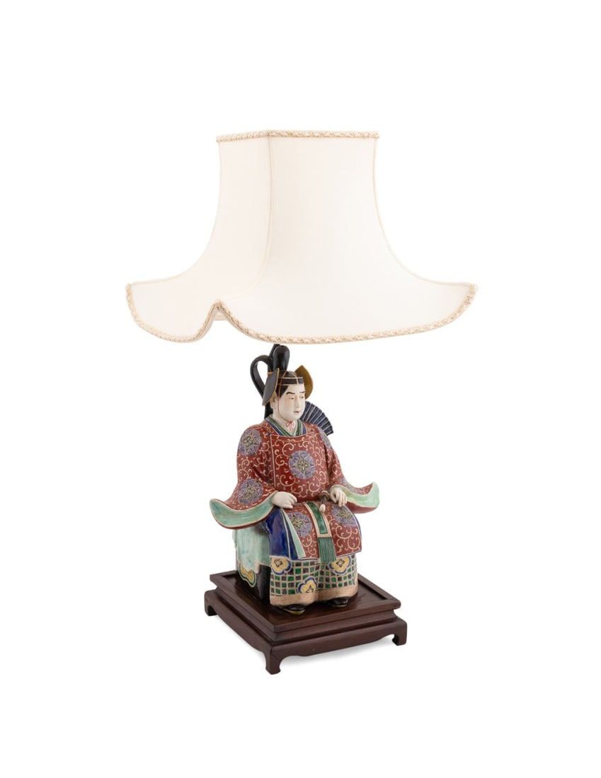 CHINESE QING COURT OFFICIAL MOUNTED AS A LAMP