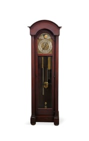 SHREVE, CRUMP AND LOW CO. MAHOGANY TALL CLOCK
