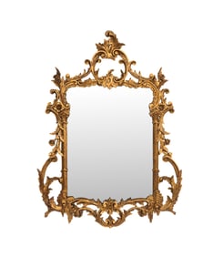 GEORGE II STYLE GILTWOOD MIRROR