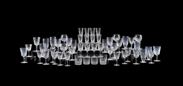 52-PIECE WATERFORD CRYSTAL 'LISMORE' STEMWARE SET