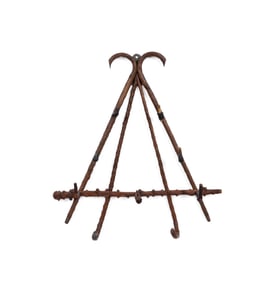 IRISH BLACKTHORN COAT RACK WITH CANE HEADS