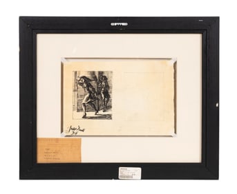 REGINALD MARSH, "WOMAN" DOUBLE SIDED FIGURAL STUDY