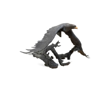 MARK HOPKINS, 'DAYBREAK" EAGLE IN FLIGHT BRONZE