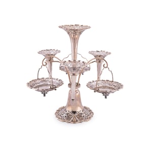 EDWARD VII SILVER EPERGNE CENTERPIECE, 1907