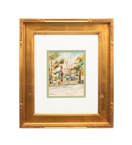 ANTHONY THIEME, NEW ENGLAND HOUSE WATERCOLOR