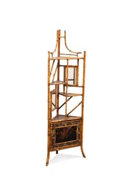 AESTHETIC MOVEMENT BAMBOO CORNER CABINET