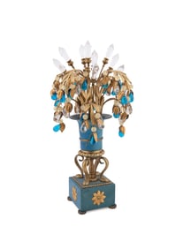 MAISON JANSEN HOLLYWOOD REGENCY LAMP, C. 1940
