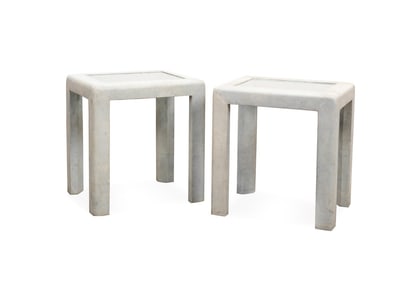 MAITLAND-SMITH, PAIR OF SHAGREEN ACCENT TABLES