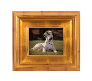 LAURA E. CASSIDY, DALMATIAN PORTRAIT, OIL ON BOARD