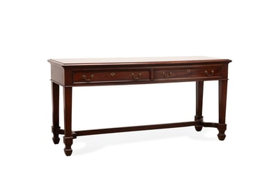 GEORGIAN STYLE MAHOGANY 2-DRAWER LIBRARY TABLE