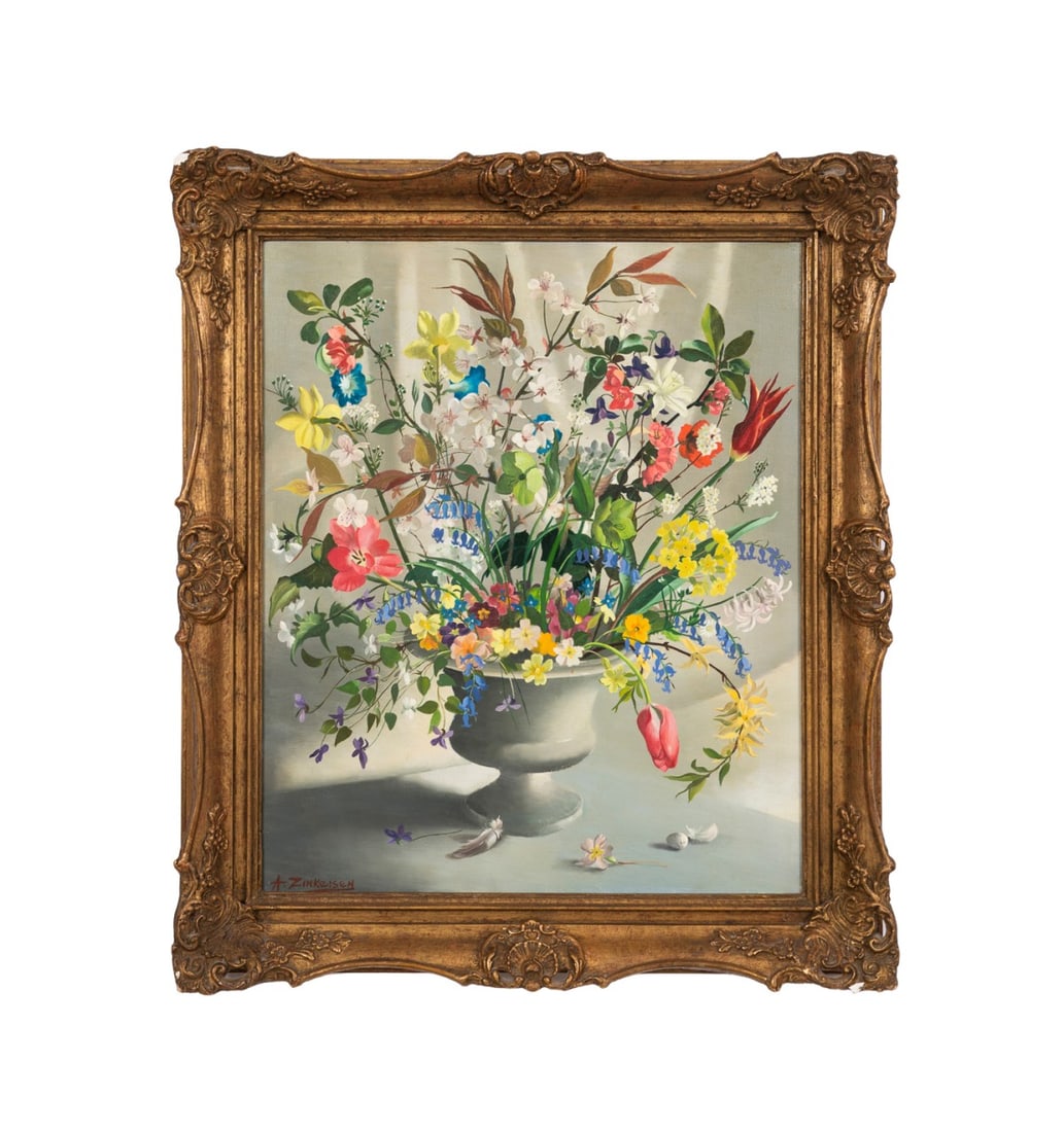 ANNA KATRINA ZINKEISEN, FLORAL STILL LIFE, OIL (1 of 7)