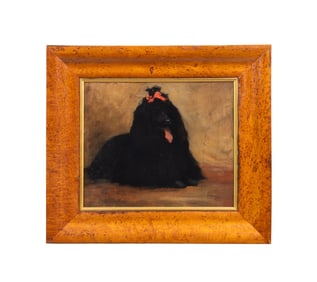 ENGLISH SCHOOL PORTRAIT OF A BLACK DOG, C.1900