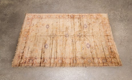 HAND-WOVEN TURKISH HEREKE SILK RUG WITH ANIMALS