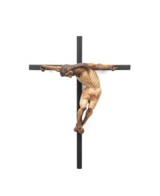 SPANISH POLYCHROME FIGURE OF THE CRUCIFIED CHRIST