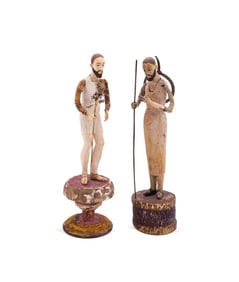 TWO ARTICULATED SANTOS MANNEQUIN FIGURES