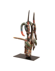 AFRICAN LARGE POLYCHROME MARIONETTE ANTELOPE