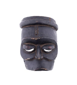 AFRICAN IBIBIO STYLE CARVED WOOD MASK