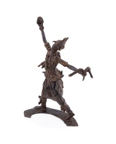 DERME MOROU, AFRICAN CEREMONIAL WARRIOR BRONZE