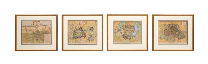 4 JAMES BASIRE PLAN ENGRAVINGS, HISTORY OF ENGLAND