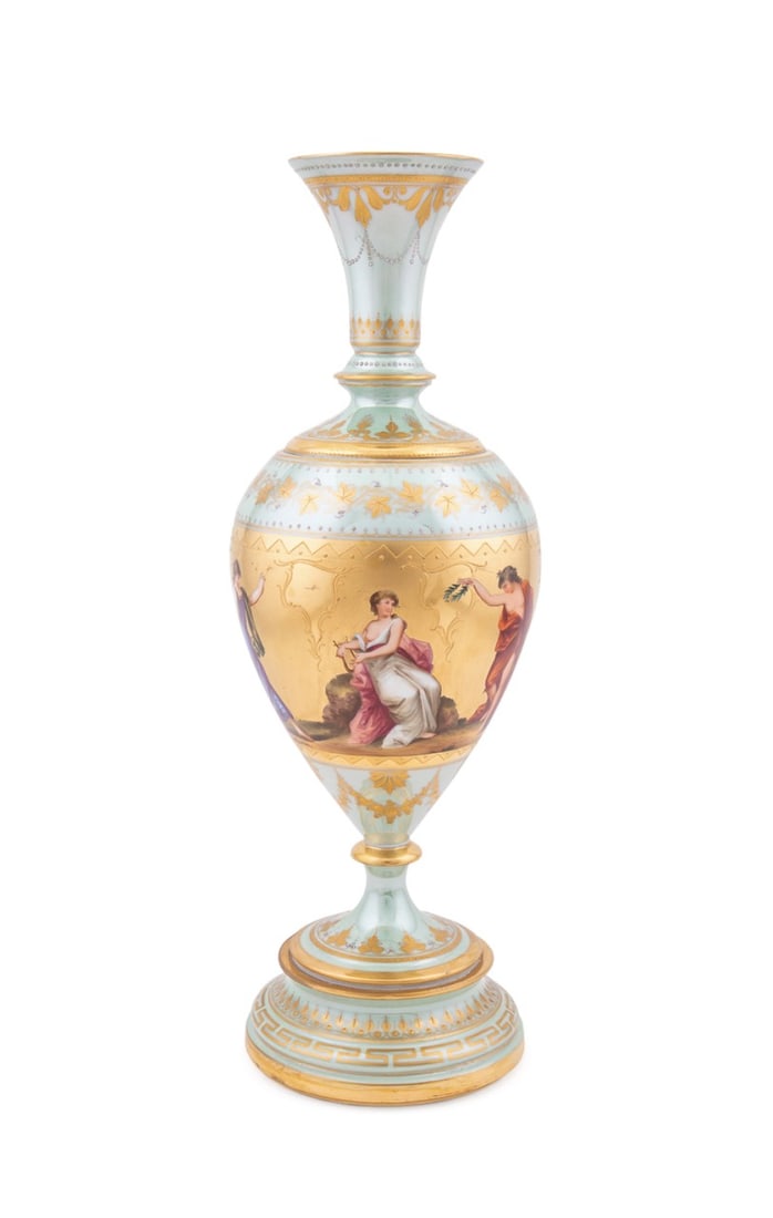 ROYAL VIENNA STYLE CLASSICAL SCENE PORCELAIN VASE (1 of 8)