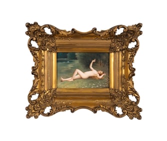 FIGURAL NUDE PORCELAIN PLAQUE, MANNER OF KPM