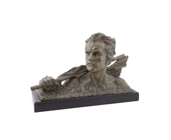 ALEXANDRE OULINE, 'JEAN MERMOZ' BRONZE BUST