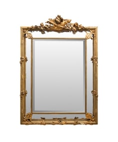 NAPOLEON III GILTWOOD & COMPOSITION CUSHION MIRROR