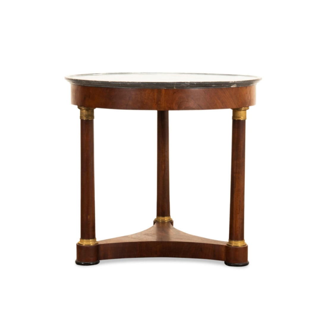 19TH C. EMPIRE GREY MARBLE TOP GUERIDON TABLE (1 of 6)