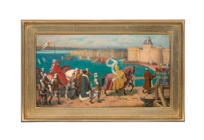 LOUIS ROGER, ANNE OF BRITTANY IN SAINT-MALO, OIL