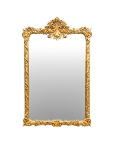 OVERIZED ROCOCO REVIVAL STYLE GILTWOOD MIRROR