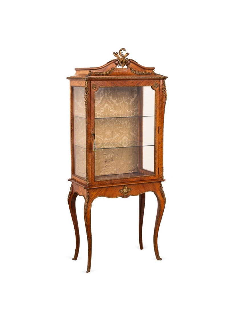 FRENCH BRONZE MOUNTED KINGWOOD VITRINE (1 of 6)