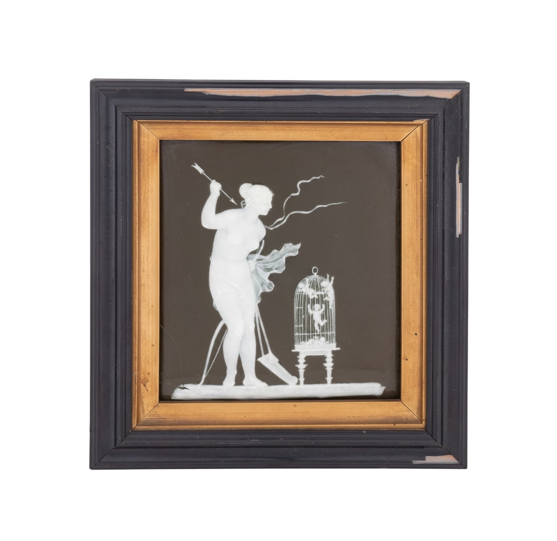 LOUIS SOLON, VENUS & CUPIDS PATE-SUR-PATE PLAQUE (1 of 8)