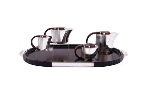PUIFORCAT, 5-PIECE 'ETCHEA' TEA & COFFEE SERVICE