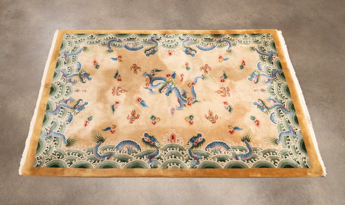 CHINESE HAND-WOVEN ART DECO RUG (1 of 5)