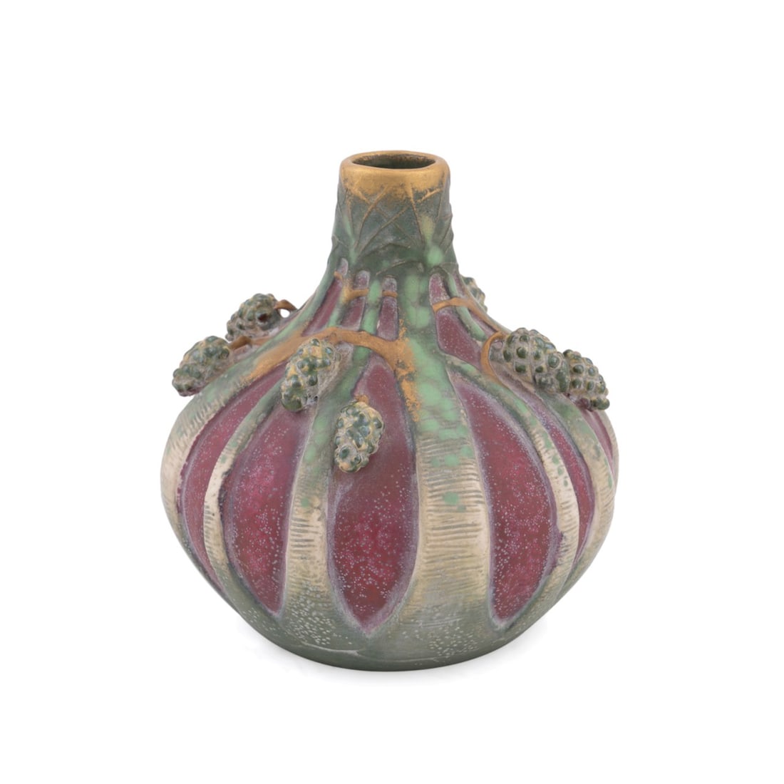 PAUL DACHSEL ART NOUVEAU PINECONE VASE, C. 1900 (1 of 7)